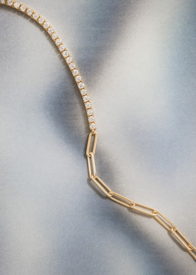 Neptune Armband Gliederkette Tennisarmband Mobijou aus 18 Karat Vergoldet und 925 Sterlingsilber