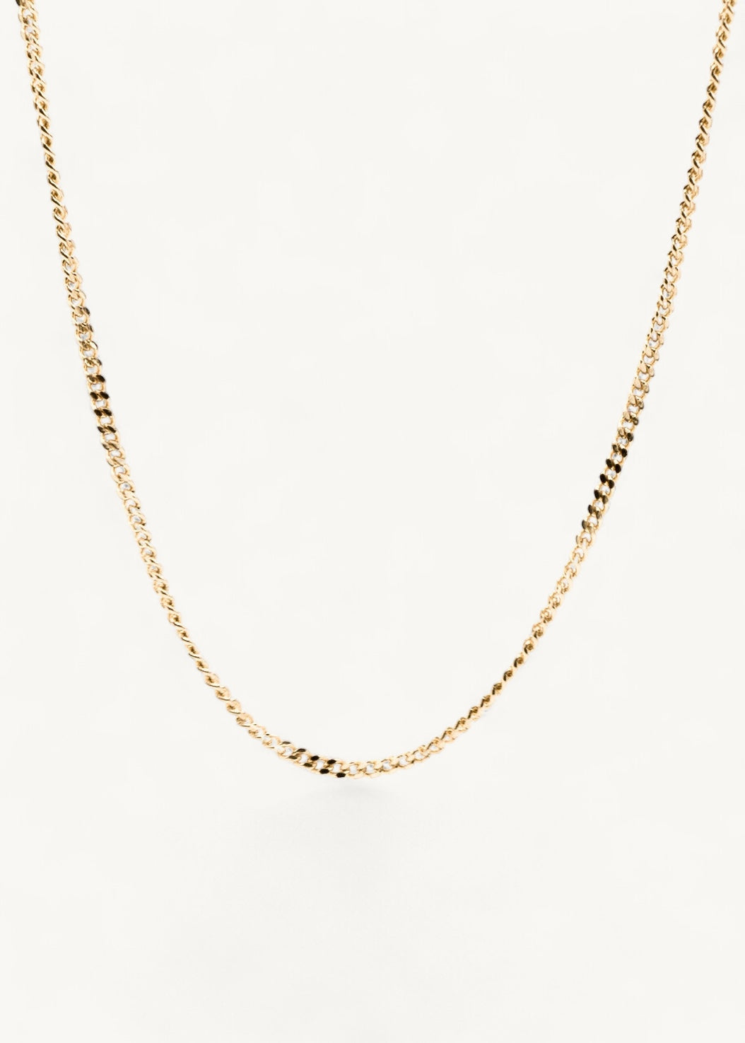 18 Karat vergoldete Gliederkette Cuban Chain aus 925 Sterlingsilber