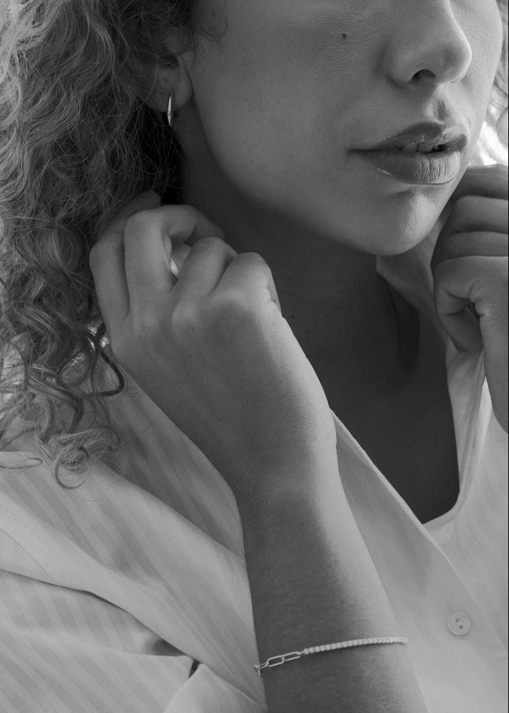 Neptune Armband Gliederkette Tennisarmband Mobijou aus 18 Karat Vergoldet und 925 Sterlingsilber 